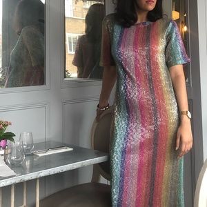 Zara Multicolored Sequins Dress